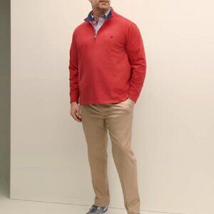 Brooks Brothers Cotton Sueded Jersey Quarter-Zip